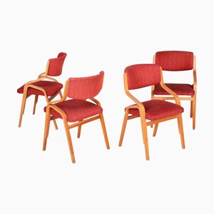 Mid-Century Chairs in Mapple attributed to Ludvik Volak, Czech, 1960s, Set of 4