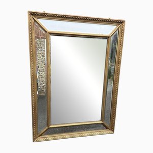 Grand Miroir Antique en Bois Sculpté et Doré et Coussin Gesso, Angleterre, 19ème Siècle