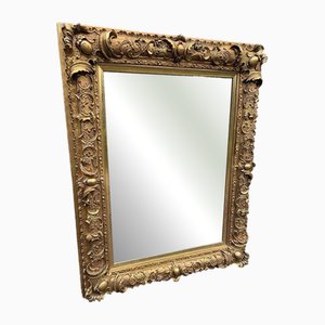 Large Antique English Gilt Ornate Framed Mirror, 19th Century