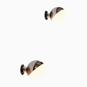 Vilhelm Lauritzen Wall Lamps Model 10630 attributed to Tue Poulsen for Louis Poulsen, 1940s, Set of 2