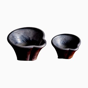 Sculptural Ceramic Planters, France, 1960s, Set of 2