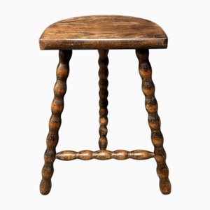 Sgabello tripode Bobbin marrone, Francia