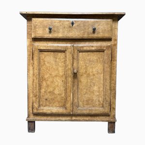French Cloudy Ochre Yellow Farmhouse Cupboard