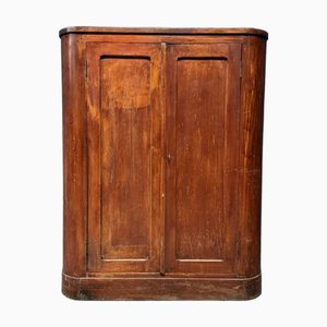 Two-Door Wooden Filing Cabinet with Rounded Corners