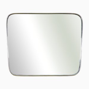Miroir en Bois avec Bord en Aluminium, 1940s