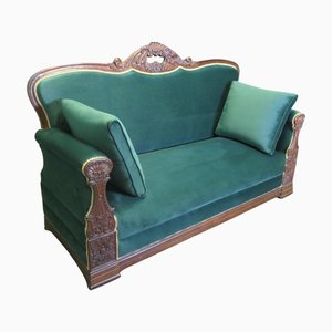 Großes geschnitztes Salon Sofa, 1880er