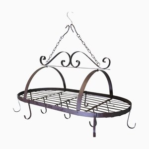 Grand Porte-Ustensiles de Cuisine Ovale en Fer, 1960s