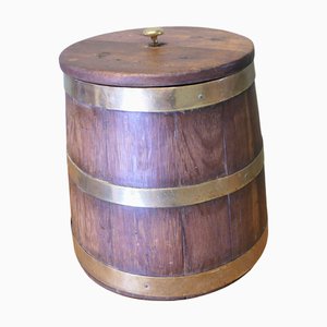 Baril de Baignoire Nautical Grog en Chêne et Laiton