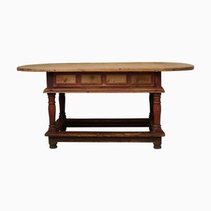 Antique Baroque Centre or Wall Table with Drawers