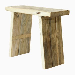 Vintage Rustic Square Elm Stool