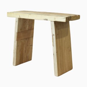 Vintage Rustic Square Elm Stool
