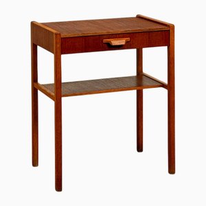 Bedside Table in Teak and Oak, Sweden, 1950s-1960s