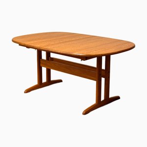 Oval Dining Table in Oak from Gangsø, Denmark, 1980s
