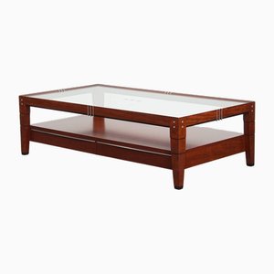 Art Deco Coffee Table Decoforma Series with a Glass Top and 4 Drawers by Schuitema
