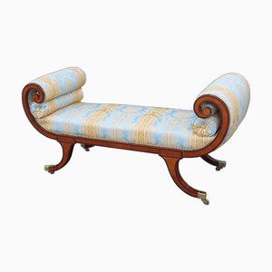 Edwardian Mahogany and Inlaid Window Seat