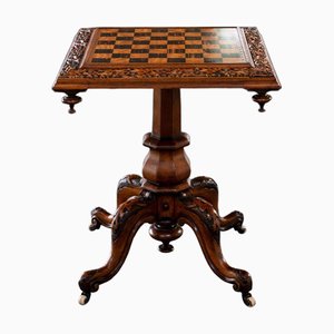 Mesa de ajedrez victoriana de roble Pollard