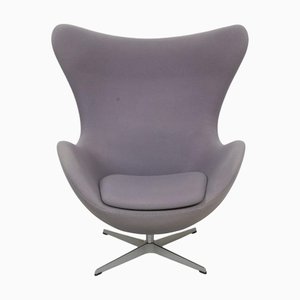 Egg Chair in Blue Fabric by Arne Jacobsen, 2000s
