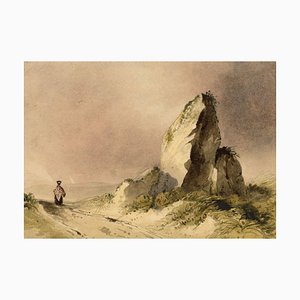 After Thomas Shotter Boys NWS, Figure by Rocks, Early 19th Century, Watercolour