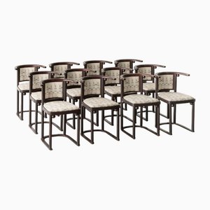 Fledermaus Esszimmerstühle von Josef Hoffmann, 12 . Set