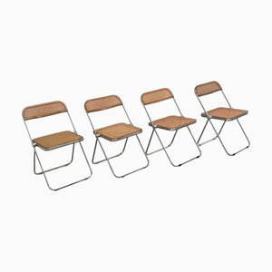 Castelli Plia Folding Chairs by Giancarlo Piretti, 1960s, Set of 4