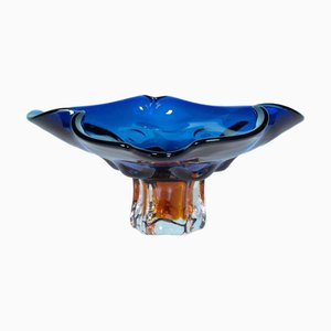 Bohemian Glass Fruit Bowl by Egermann, 1970s