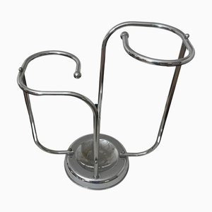 Art Deco Chrome Umbrella Stand in Tubular Steel and Chrome-Plated, Belgium, 1930