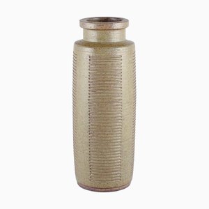 Vaso da terra con smalto verde e marrone di Per Linnemann-Schmidt per Palshus