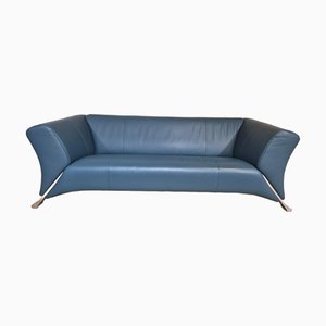 Three-Seater Sofa in Petrol Leather from Rolf Benz