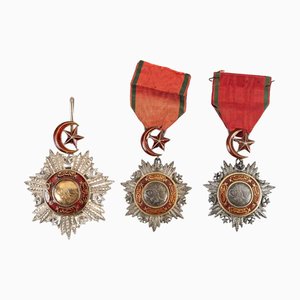 19th Century Silver and Enamel Medals, Set of 3