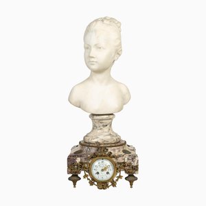 Napoleon III. Marmorbüste nach Houdon auf Pendelfuß, 19. Jh.