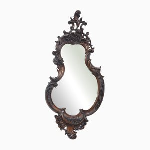 Miroir Mural Néo Rococo en Acajou Sculpté