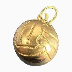 Pendentif à Charm Ballon de Football Vintage en Or 18 Carats, 1960s