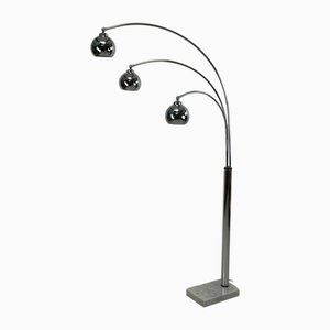 Mid-Century Italian Marble Based Arc Floor Light by Goffredo Reggiani