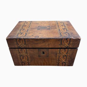 Boîte Tunbridge Ware en Noyer, 1800s