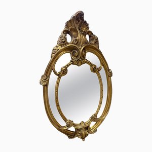 Antiker Spiegel im Rokoko-Stil aus vergoldetem Holz, 1900er