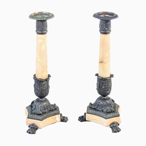 Candelabros Empire, década de 1800. Juego de 2