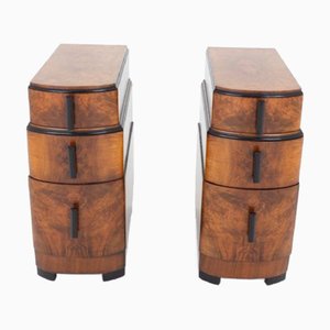 Art Deco Nachttische, 1930er, 2er Set
