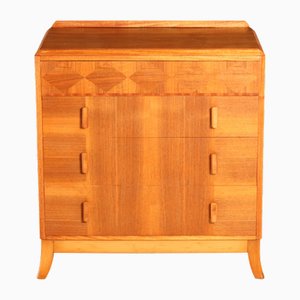 Commode Art Déco Mid-Century en Noyer, 1950s