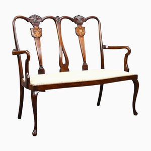 Edwardianisches Sofa mit Rückenlehne aus Mahagoni, 1900er