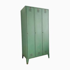 Taquilla francesa industrial vintage verde
