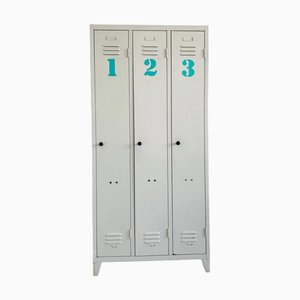 Taquilla industrial vintage en gris