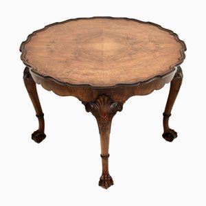 Antique Figured Walnut Pie Crust Coffee Table, 1920s