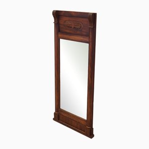 Danish Mirror with Wooden Frame, 1970s