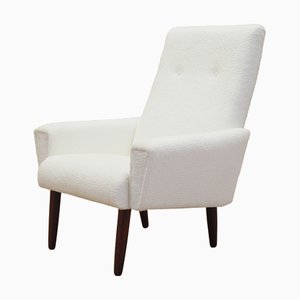 Danish White Armchair, 1970s