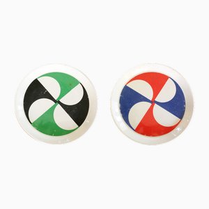 Keramik Teller von Gio Ponti für Franco Pozzi, 1960er, 2er Set