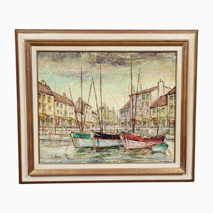Boote, 1920, Ölgemälde auf Leinwand, gerahmt
