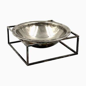 Bol Mid-Century Moderne en Plaqué Argent, 1970s