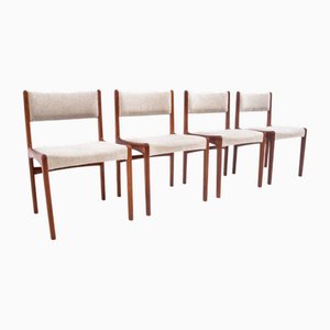 Vintage Teak Chairs, 1960s, Set of 4