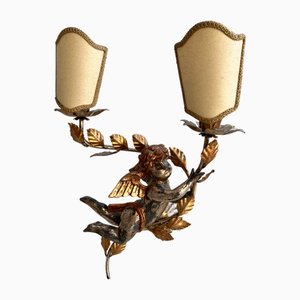 Baroque Wall Light in Silver and Gold, 1890s
