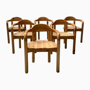 Set of Danish Pine Dining Chairs by Rainer Daumiller, 1970s